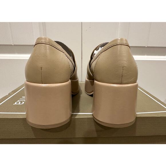 Women's Tan Loafers with Buckle Detail - Picture 8 of 12